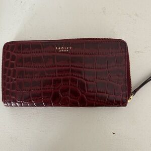 Radley London Deep Red Croc-Embossed Wallet